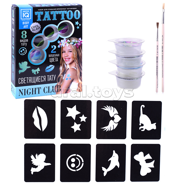 Набор для временных татуировок "Night club" (светящиеся)