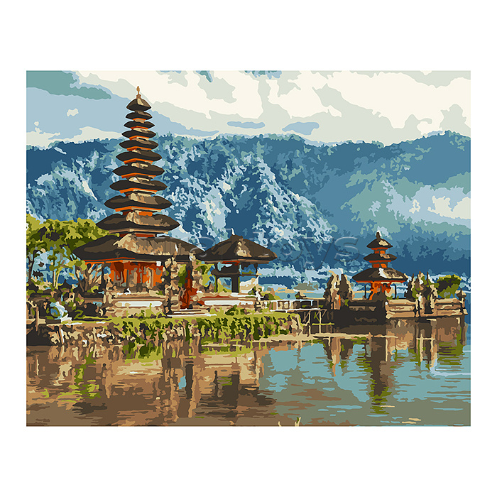 Картина по номерам холст на подрамнике 40*50см "Индонезийский храм"