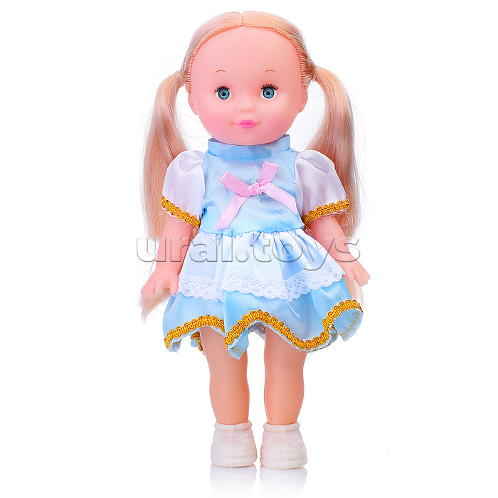 Кукла "Радочка" в розовом платье с голубым бантиком, в пакете
