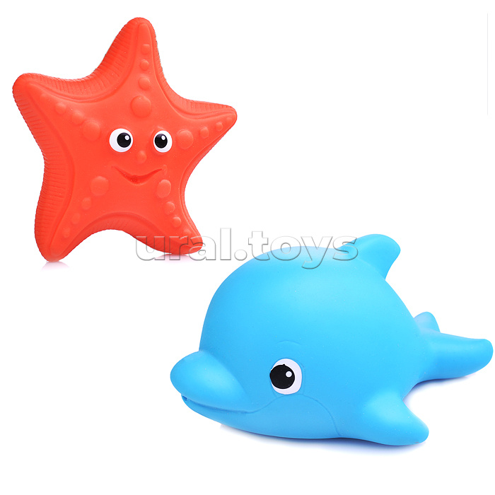 Набор для купания 4 (2 игрушки Морская звезда, Дельфин)