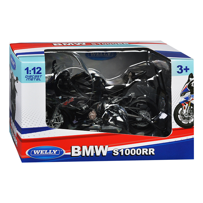 Мотоцикл 1:12 BMW S1000 RR, черный