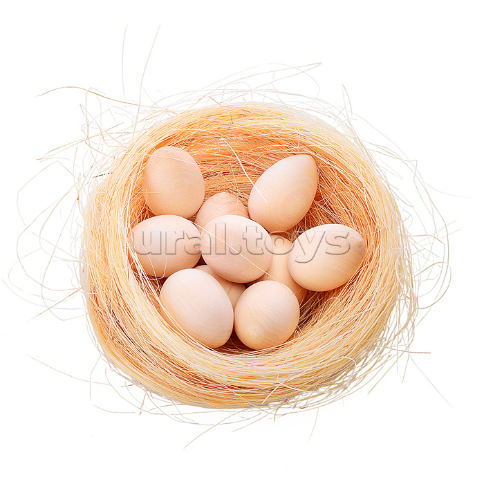 Гнездо с яйцами (10 шт) под роспись