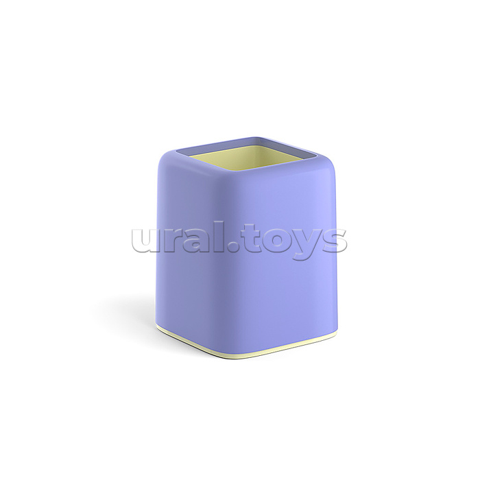 Подставка настольная пластиковая Forte, Pastel, фиолетовая с желтой вставкой