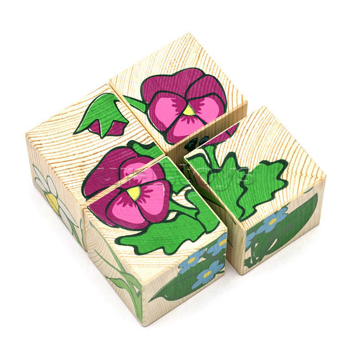 Кубики "Цветочки" (4)