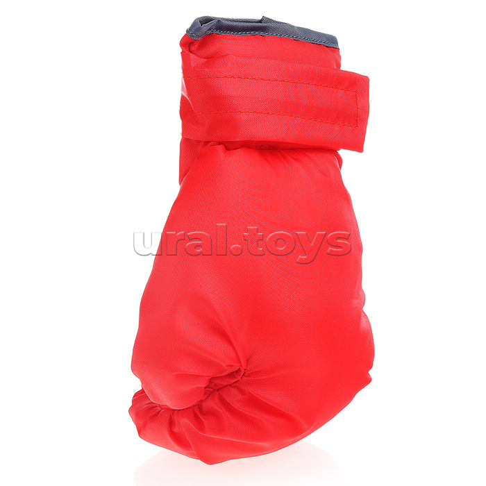 Набор для бокса: груша 50 см х Ø20 см.с перчатками. Цвет красный+серый, ткань "Оксфорд"