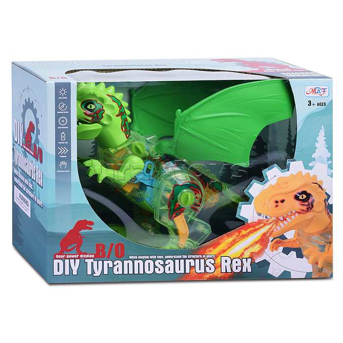 Динозавр "Тиранозавр Рекс" с крыльями (свет, звук) в коробке