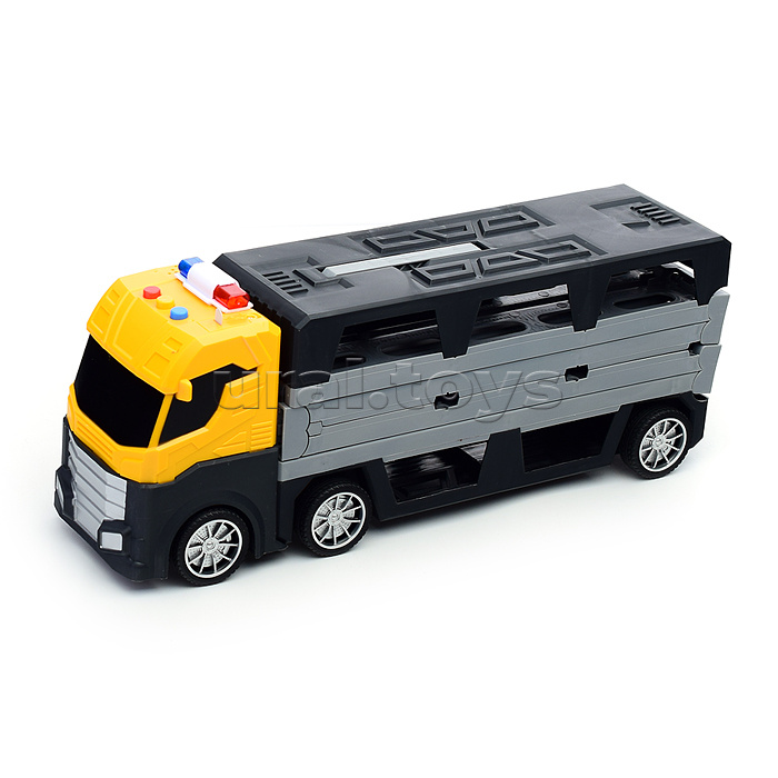 Машина "Трейлер-катапульта" в коробке (желтый)