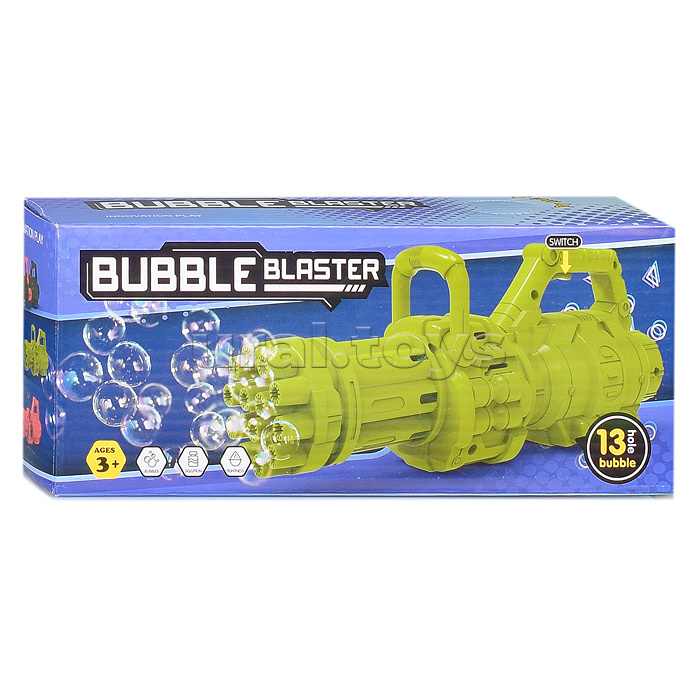 Бластер для пускания мыльных пузырей (13 отверстий) в коробке