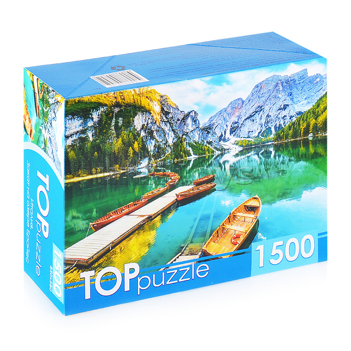 Пазлы 1500 TOPpuzzle "Италия. Закат на озере Брайес"