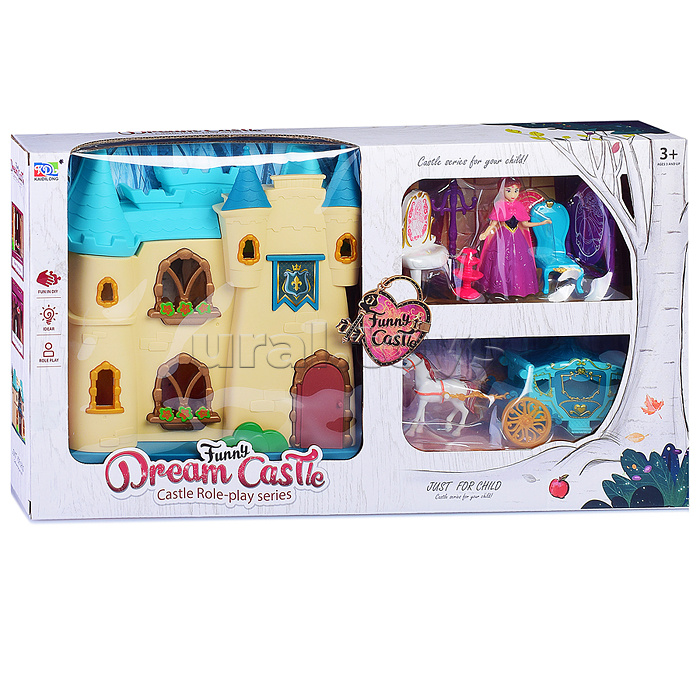 Набор "Замок маленькой принцессы" с каретой и лошадкой, в коробке