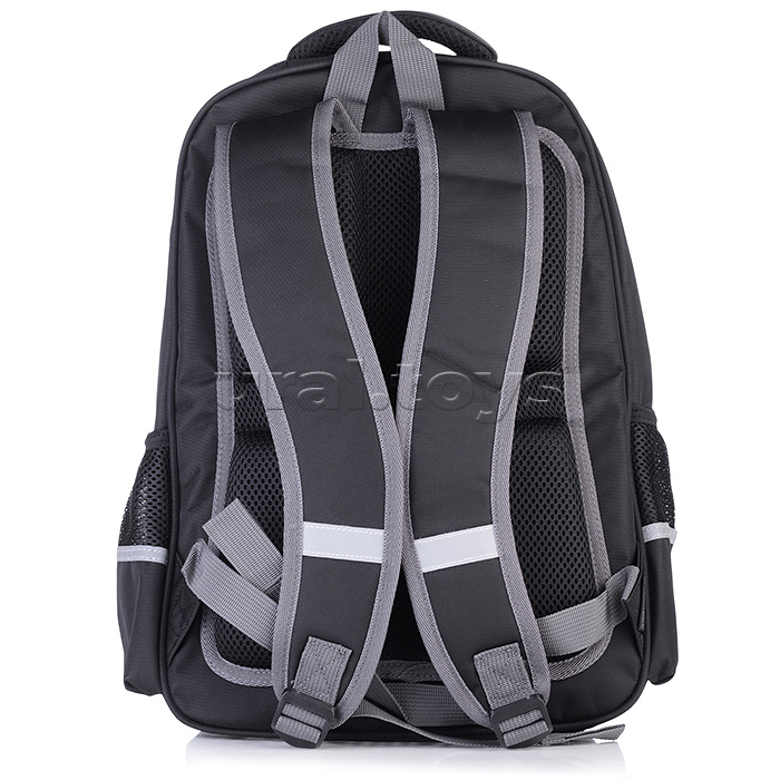 Рюкзак школьный "Смайл" (30х42,5х15,5 см, полиэстер, резиновая нашивка, шелкография)