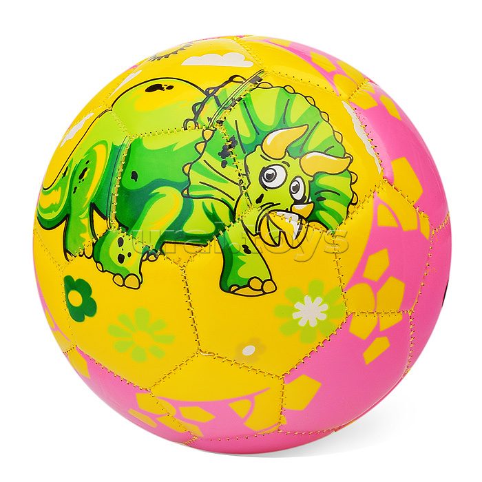 Мяч футбольный "Динозаврики" PU, размер 2, 100 г