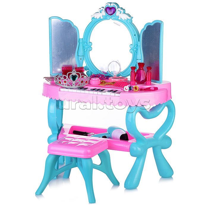 Игровой набор стилист "Туалетный столик-пианино. Маленькая красотка" (свет, звук) в коробке