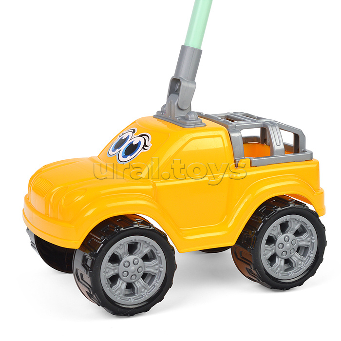 Автомобиль-каталка "Боби" с ручкой (жёлтый)
