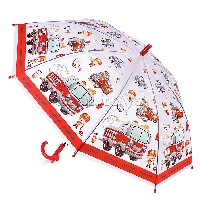 Зонт детский "Пожарная машина" 50 см
