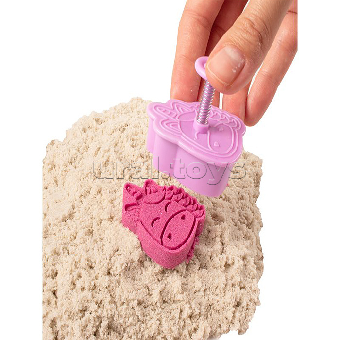 Игрушки для детей старше трех лет из формирующихся пластических масс с элементами из полимерных материалов в наборе: кинетический песок Единороги 1,5 кг