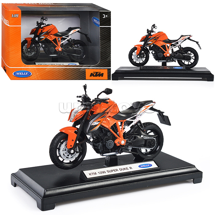 Мотоцикл 1:18 KTM 1290 SUPER DUKE R, оранжевый