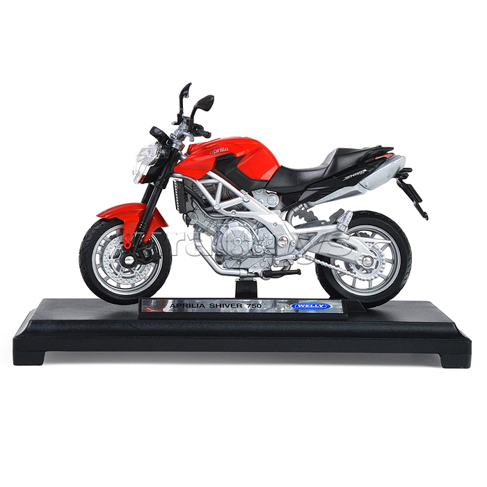 Мотоцикл 1:18 Aprilia Shiver 750, красный