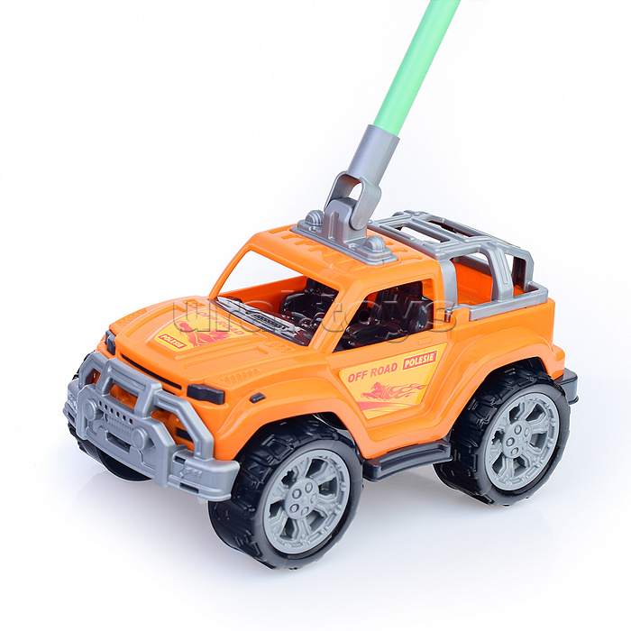 Автомобиль-каталка "Легионер" с ручкой (оранжевый)