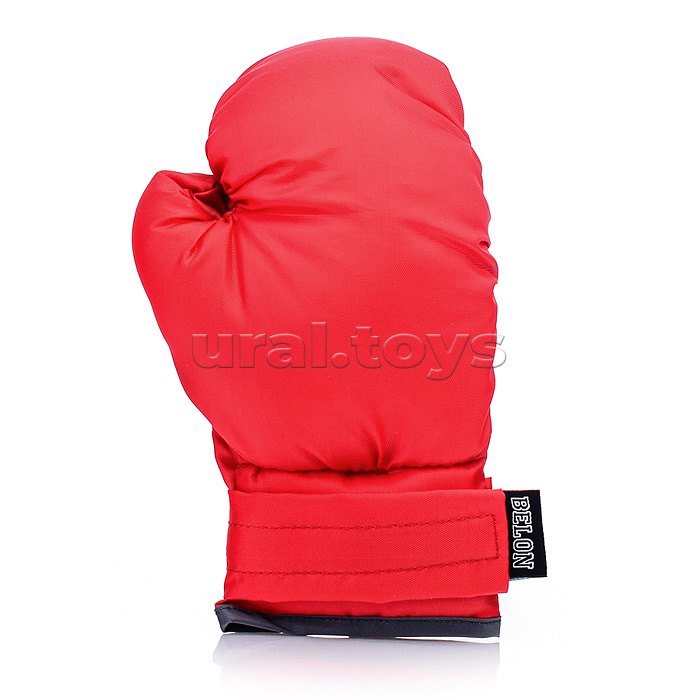 Набор для бокса: груша 50см х Ø20см (оксфорд) с перчатками. Цвет черный-красный, принт "BOOM!"