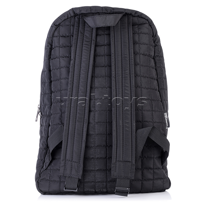 Рюкзак черный (30х43х12 см, нейлон, фигурная выстрочка, 1 отделение (-я), молния)
