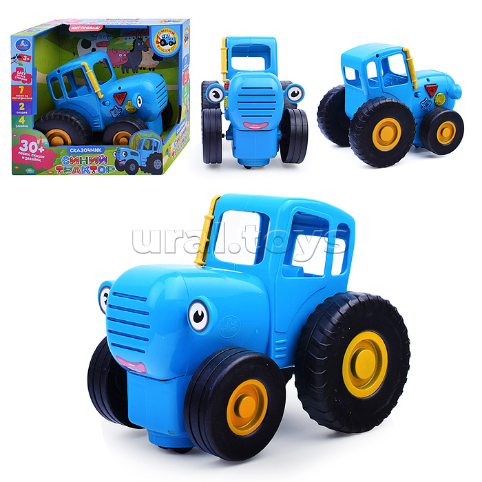 Каталка-сказочник "Синий трактор" 5е колесо, в коробке
