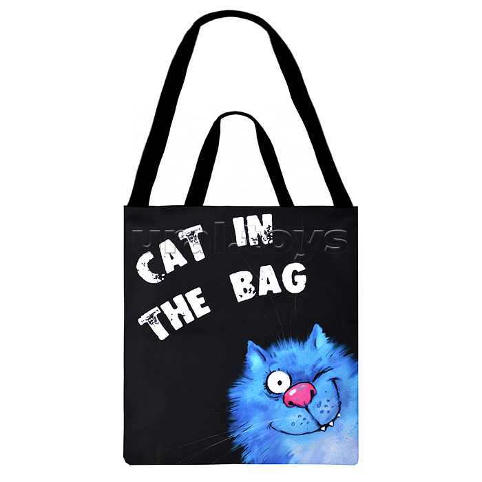 Сумка-шоппер "Синие коты Cat in the bag" (35*40 см.)  худ. Зенюк