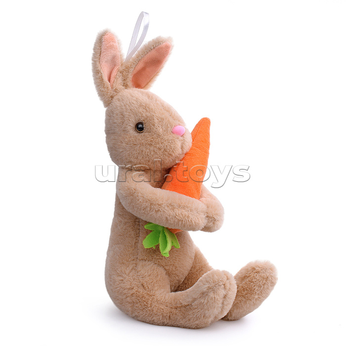 Мягкая игрушка "Заяц Оскар с морковкой" 28 см.