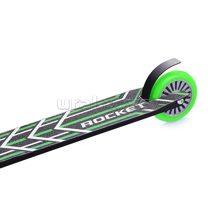 Самокат трюковый ROCKET,колеса PU/пластик 100 мм,ABEC 7, зелёный